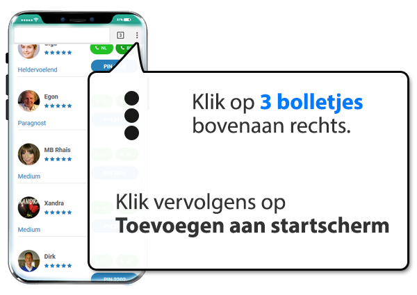 android: Mediumonline.nl instellen als app op Mobiel