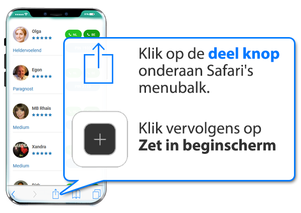 iphone en ipad: Mediumonline.nl als app instellen op Mobiel